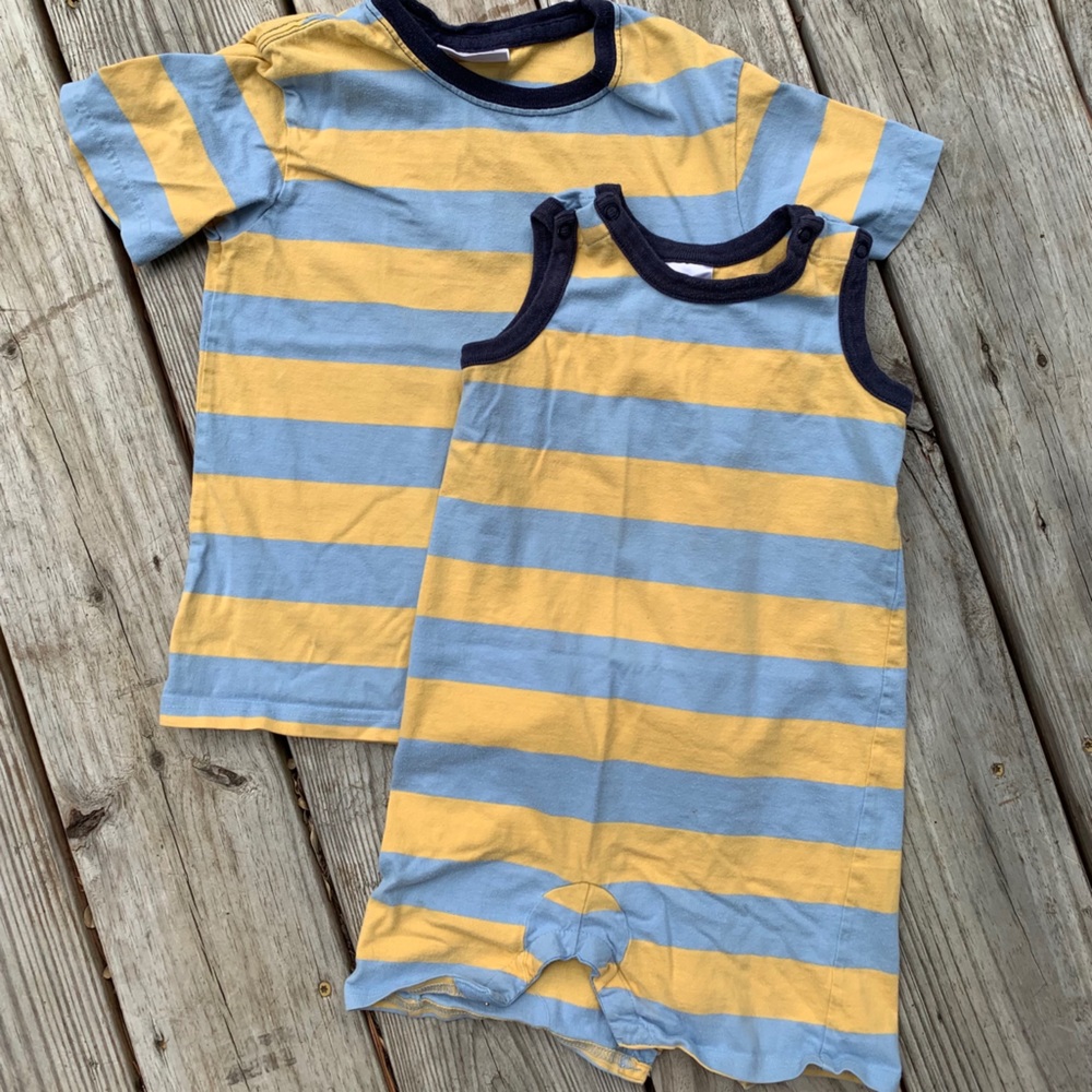 Hanna Andersson shirt & jumper sibling set, 80 120